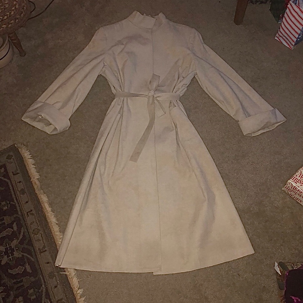 Abe Scheader Ultra Suede Trench Coat ( Halston Like) 70s Vintage